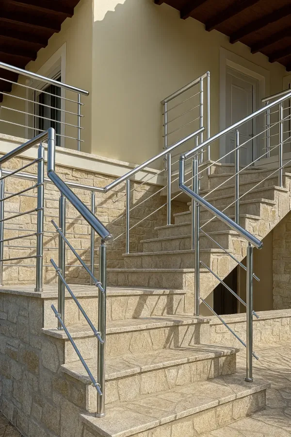 Ανοδιωμένο κάγκελο αλουμινίου τύπου inox